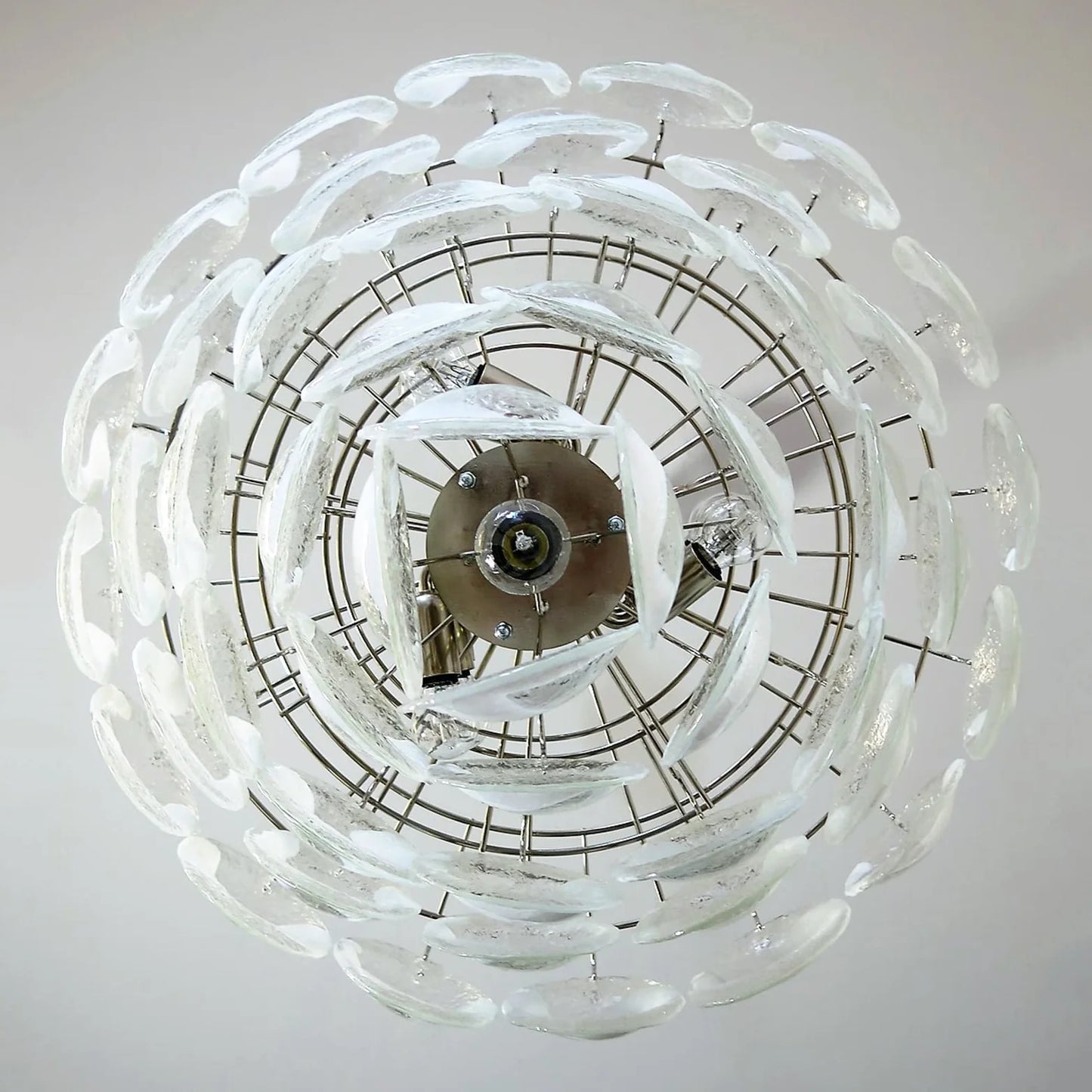 Exquisite Murano Transparent Glass Chandelier - Nuvé