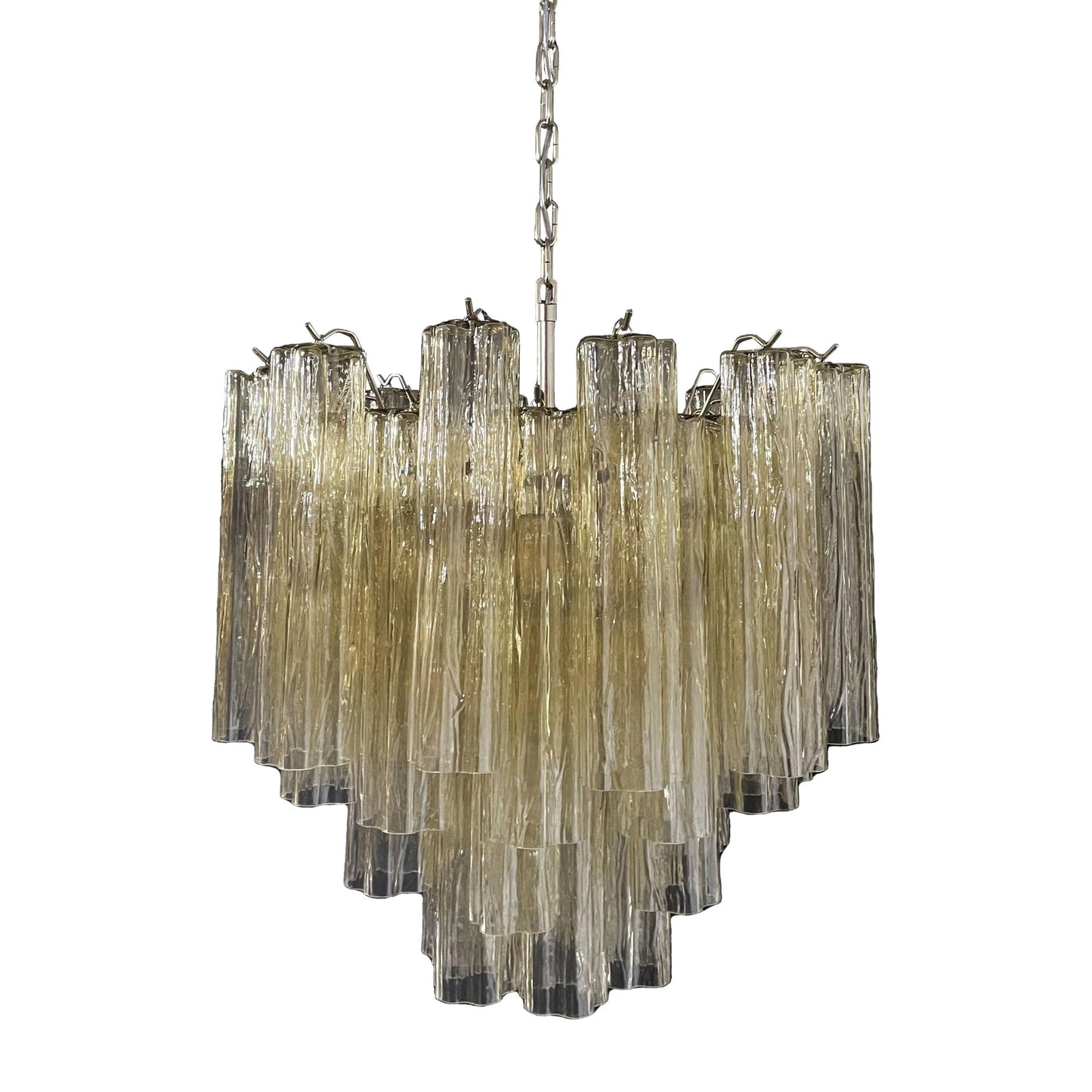 Fantastic Murano Amber Glass Tube Chandelier - Nuvé