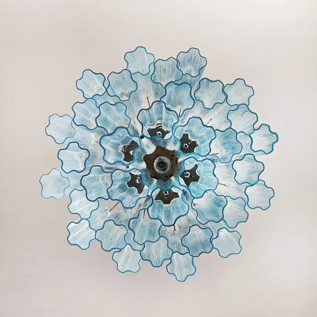 Fantastic Murano Blue Glass Tube Chandelier - Nuvé