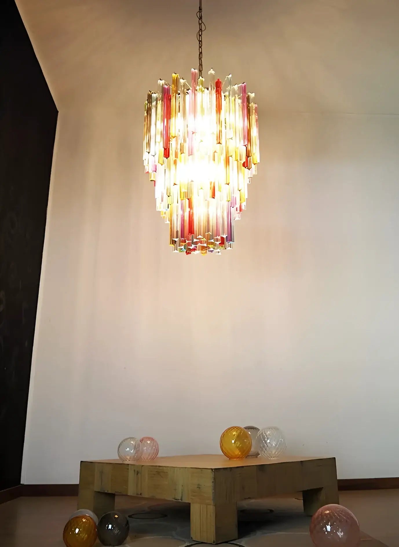 Fantastic Murano Prisms Multicolor Chandelier - Nuvé