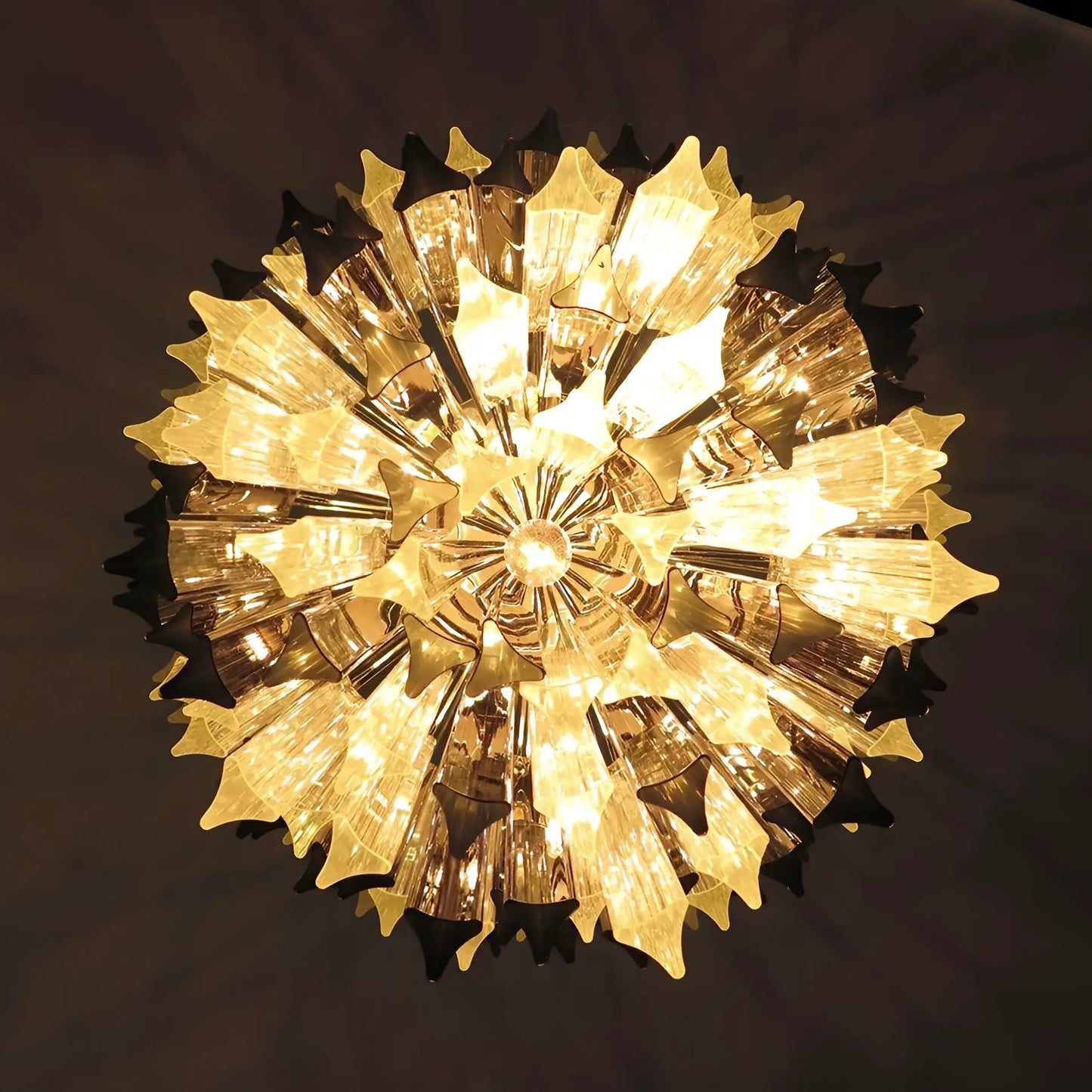 Fantastic Murano Prisms Smoked Transparent Chandelier - Nuvé