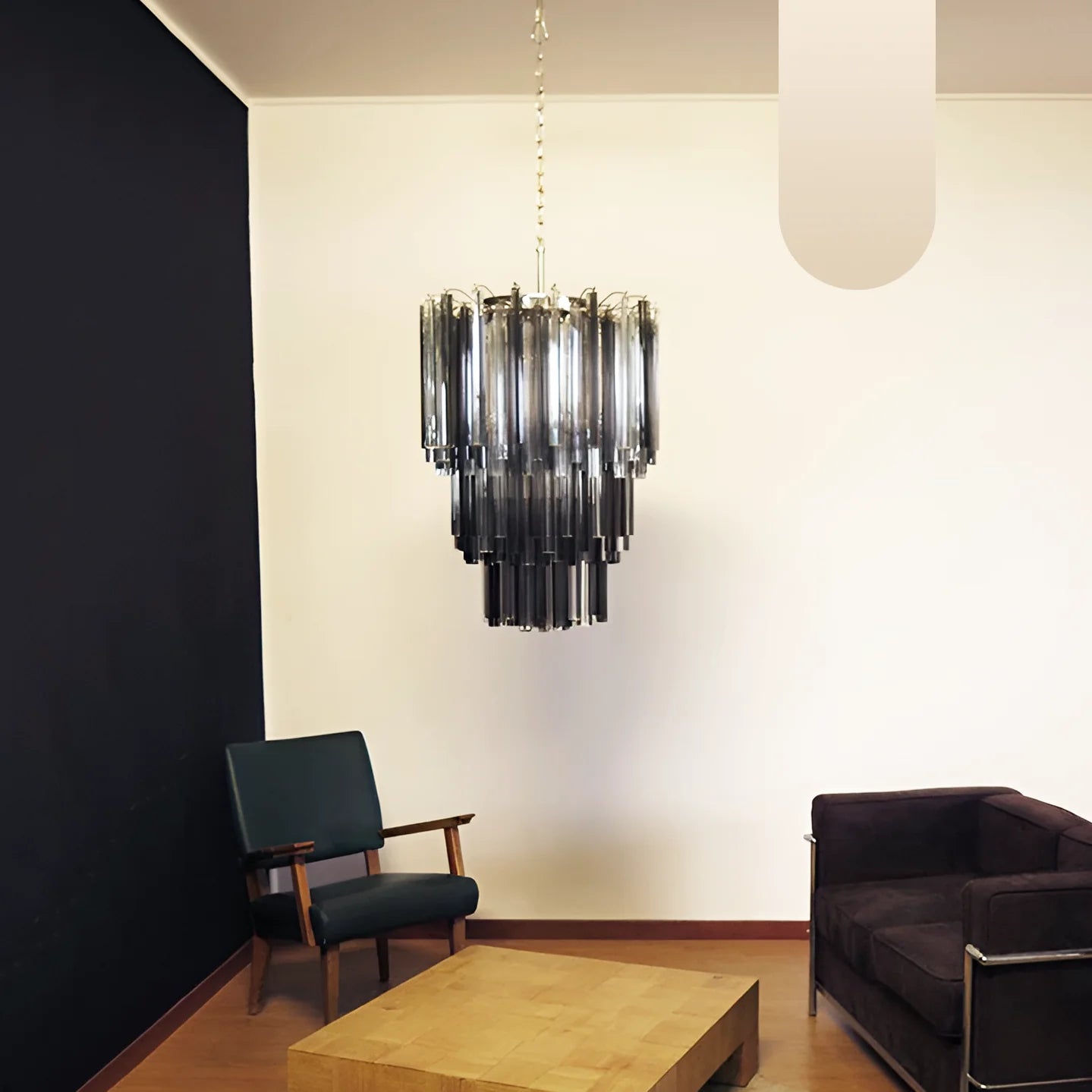 Fantastic Murano Prisms Smoked Transparent Chandelier - Nuvé