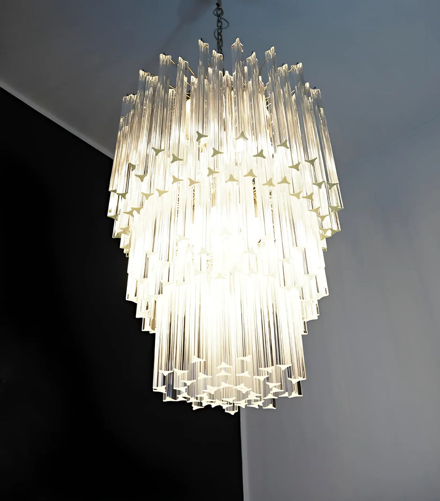 Fantastic Murano Prisms Transparent Chandelier - Nuvé