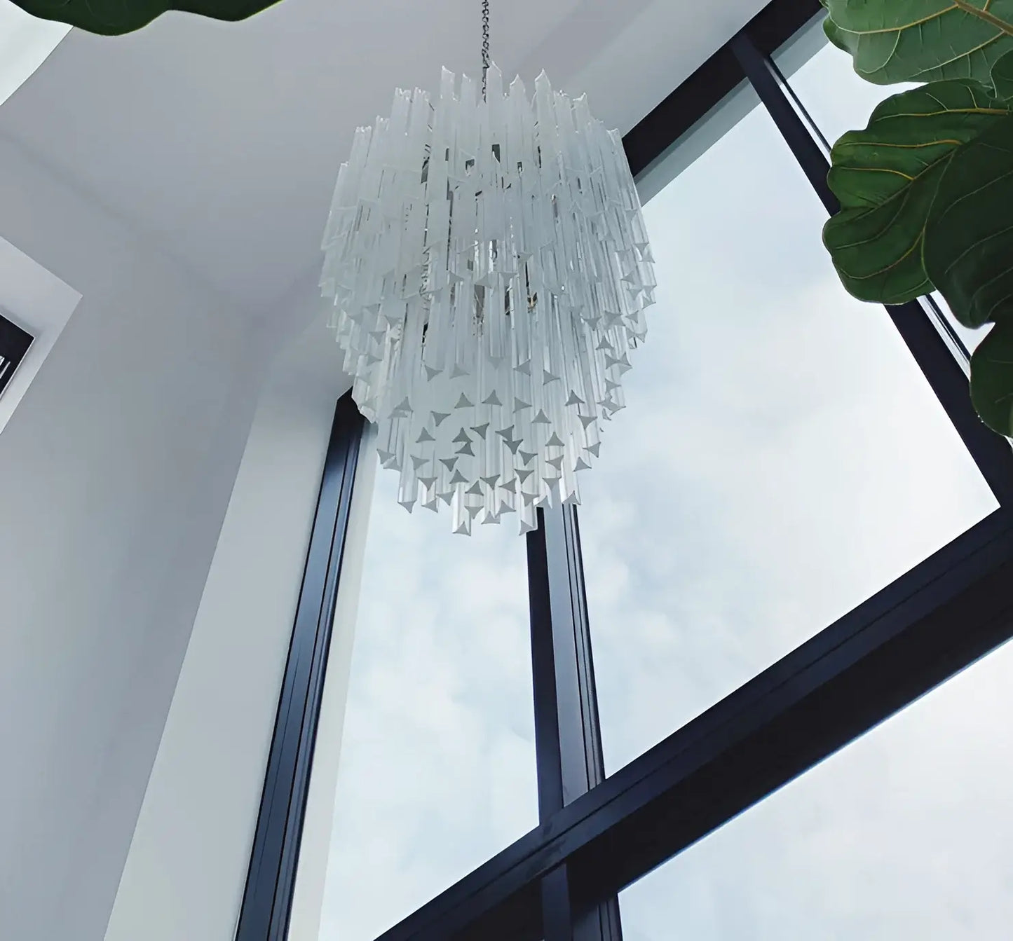 Fantastic Murano Prisms Transparent Chandelier - Nuvé