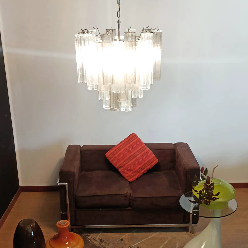Fantastic Murano Smoked Glass Tube Chandelier - Nuvé