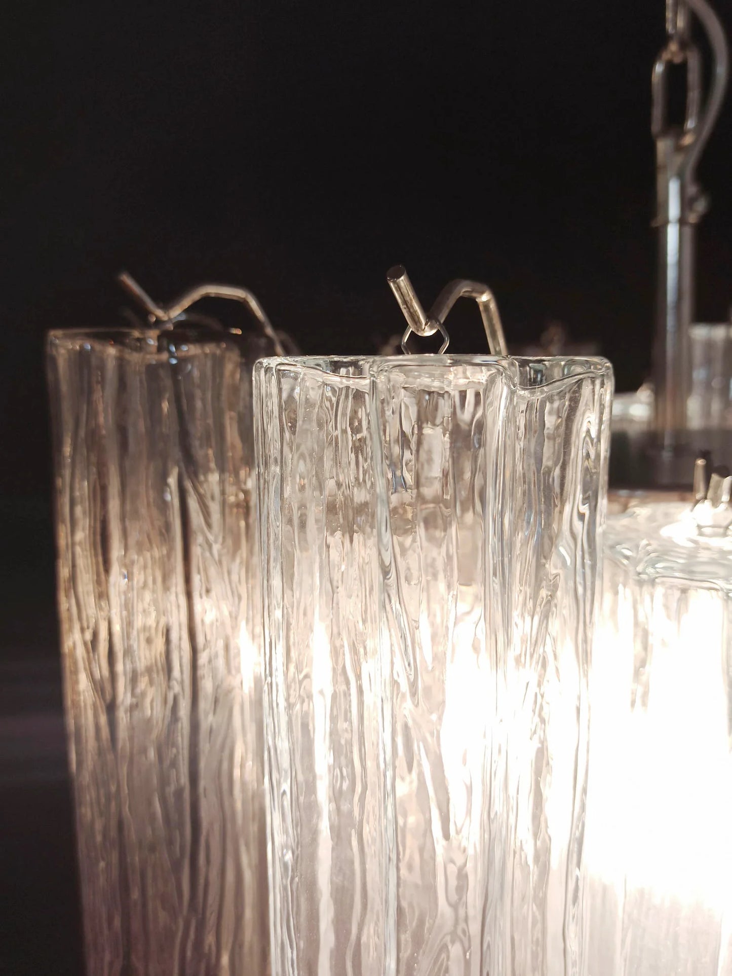 Fantastic Murano Smoked Glass Tube Chandelier - Nuvé