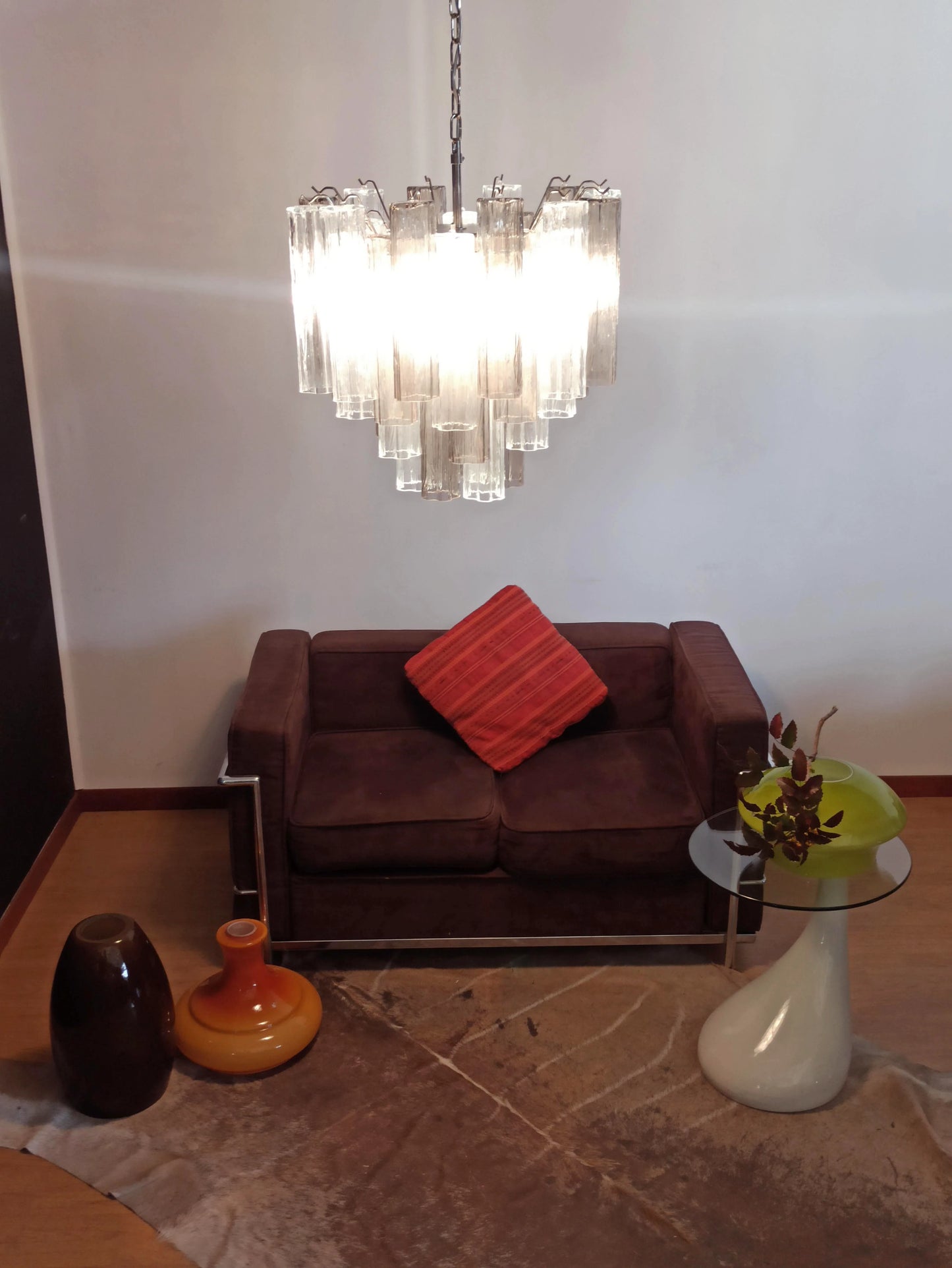 Fantastic Murano Smoked Glass Tube Chandelier - Nuvé