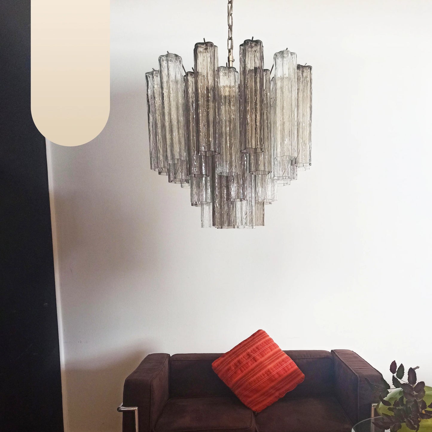 Fantastic Murano Smoked Glass Tube Chandelier - Nuvé