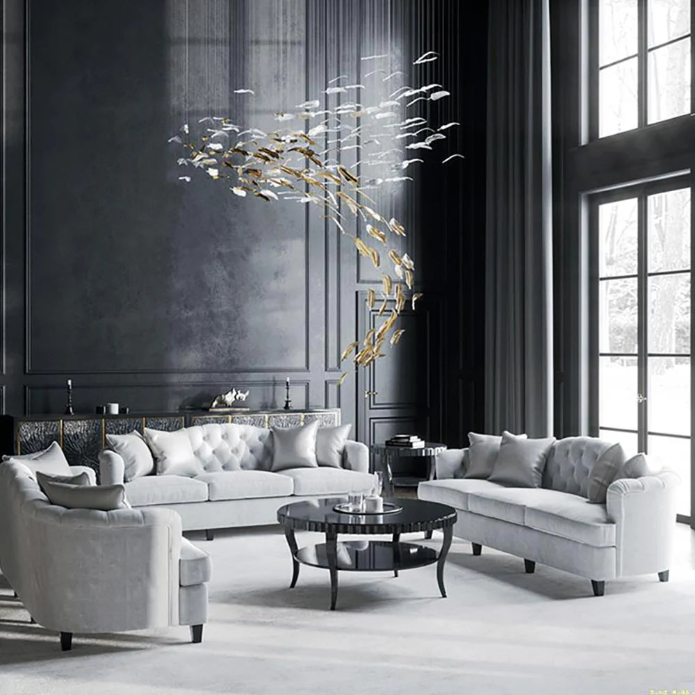 Feather Handblown Glass Chandelier - Nuvé