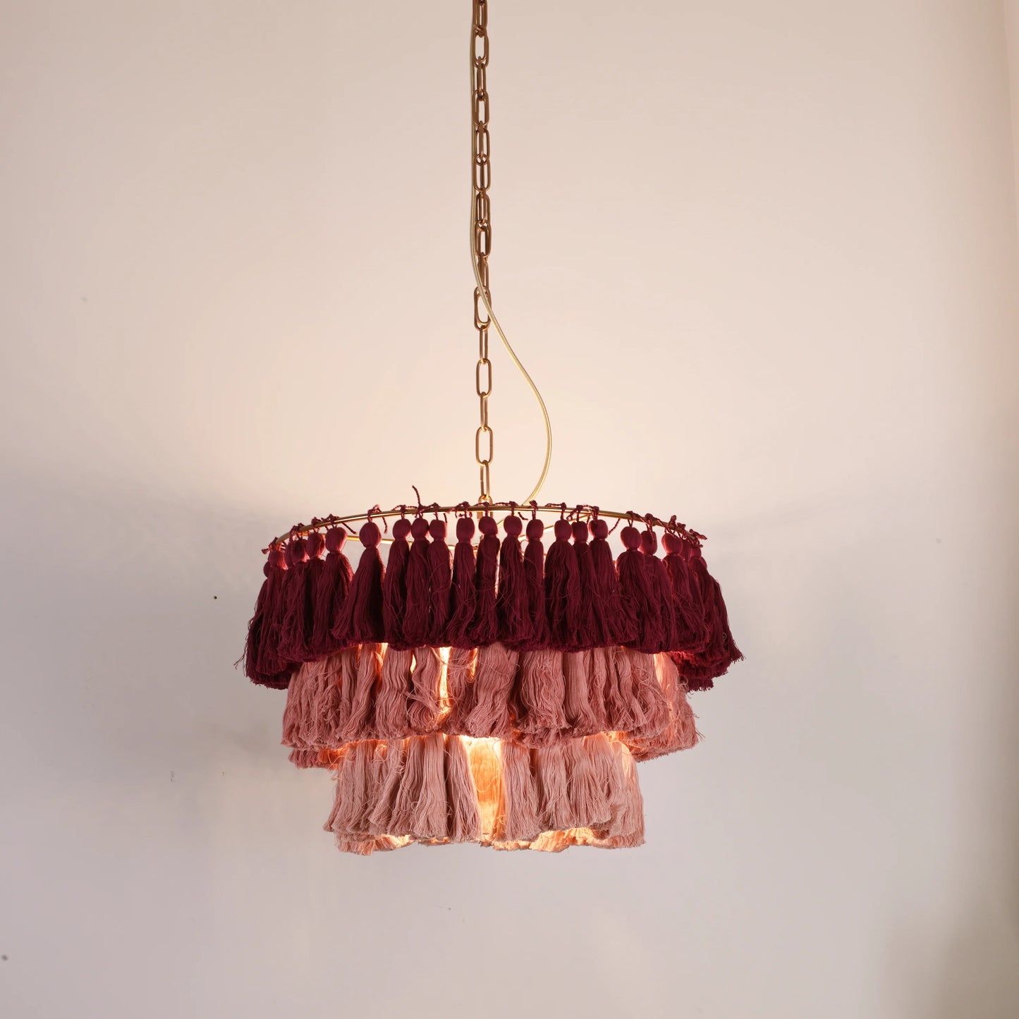 Fela Fabric Tassel Chandelier - Nuvé