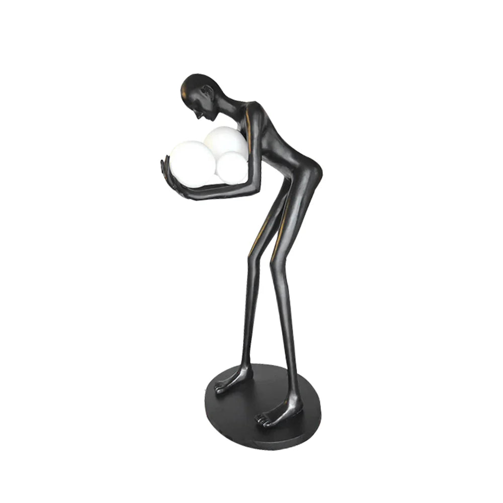 Figure Holding Ball Sculpture Floor Lamp - Nuvé