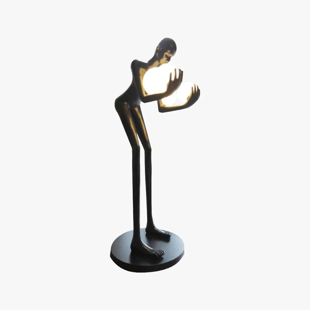 Figure Holding Ball Sculpture Floor Lamp - Nuvé