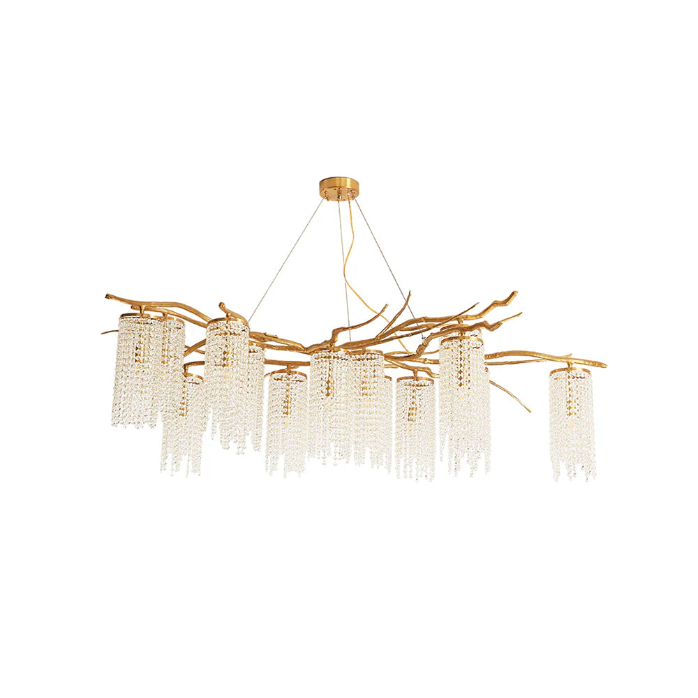Forest Dawn Brass Chandelier - Nuvé