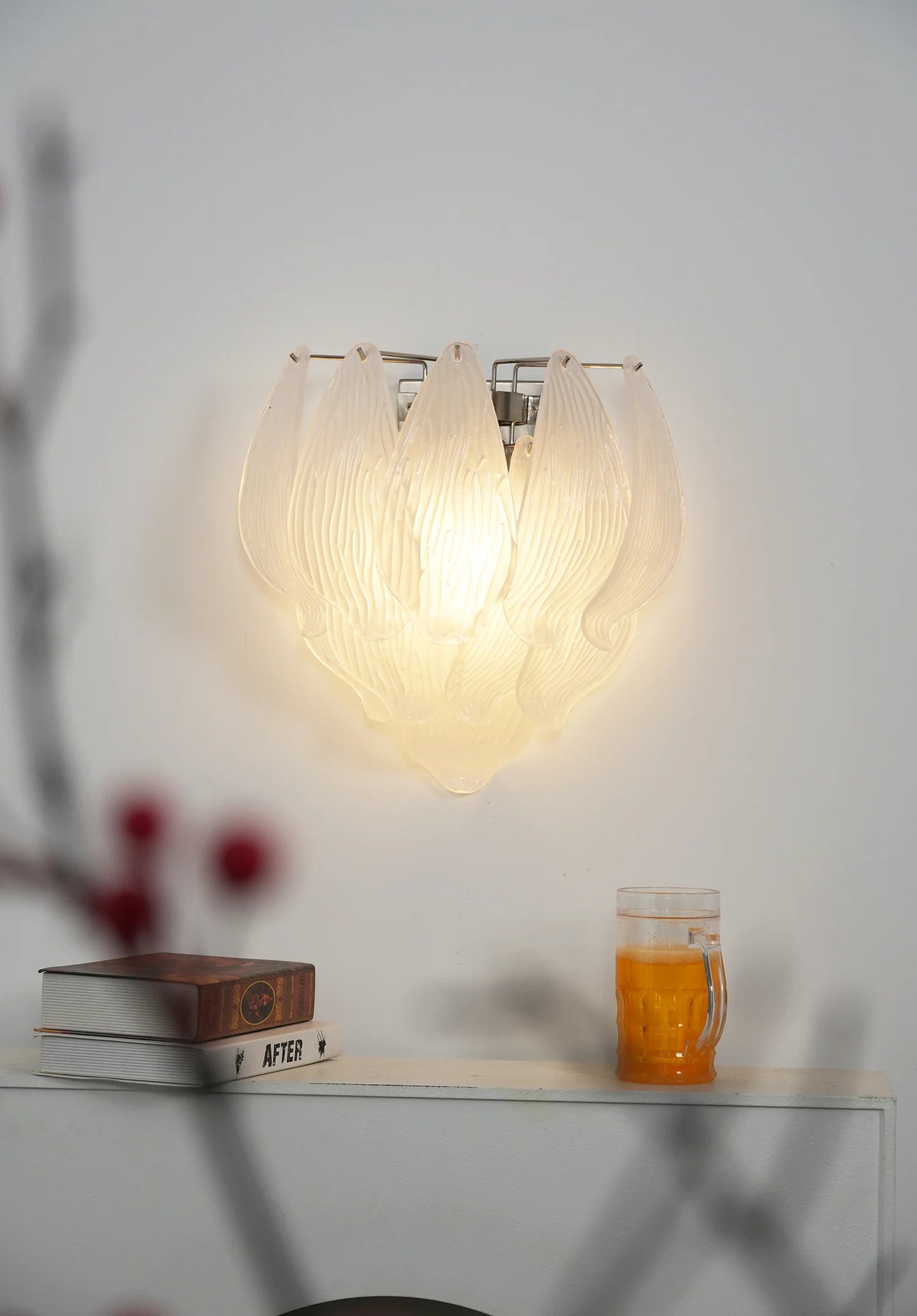 Frosted Petal Glass Wall Light - Nuvé