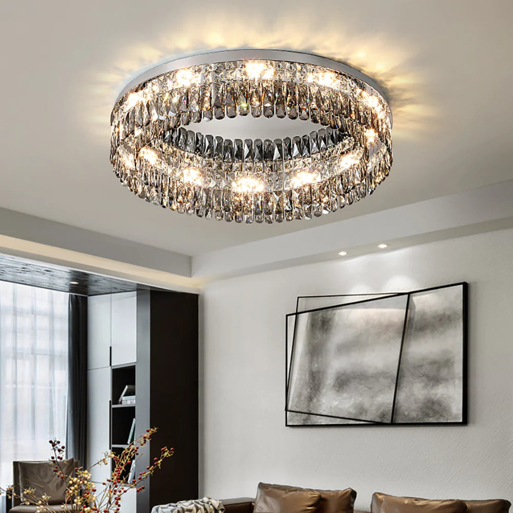 Round Giano Crystal Ceiling Ceiling light - Nuvé