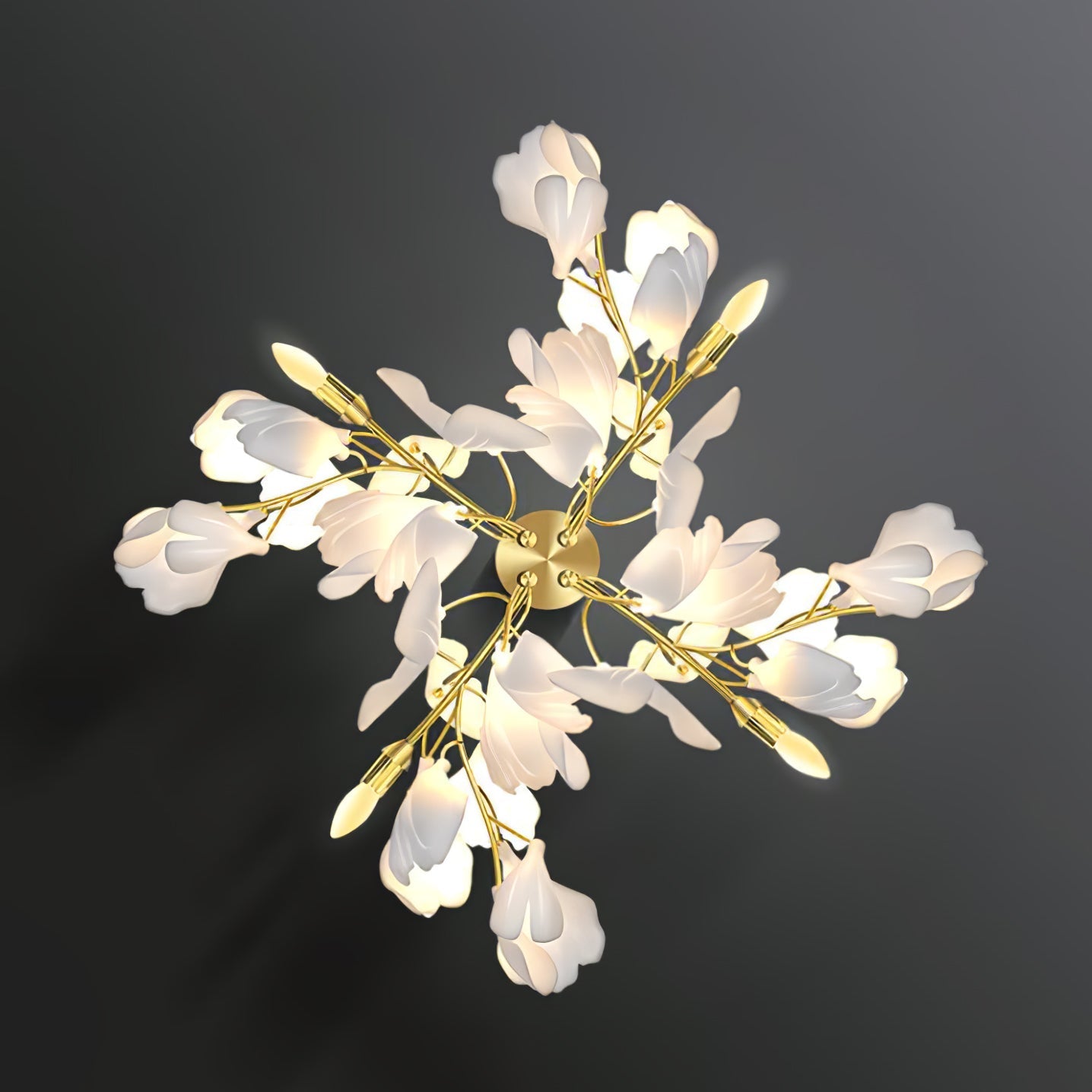Korewolamp Gingko Flowers Wall Lamp featuring a stylish design with ginkgo leaf motifs in a warm, ambient lighting style.