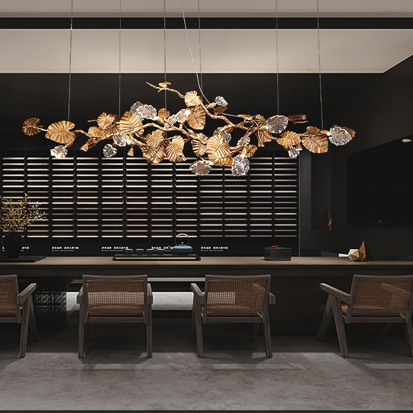 Gold Leaf Chandelier - Nuvé