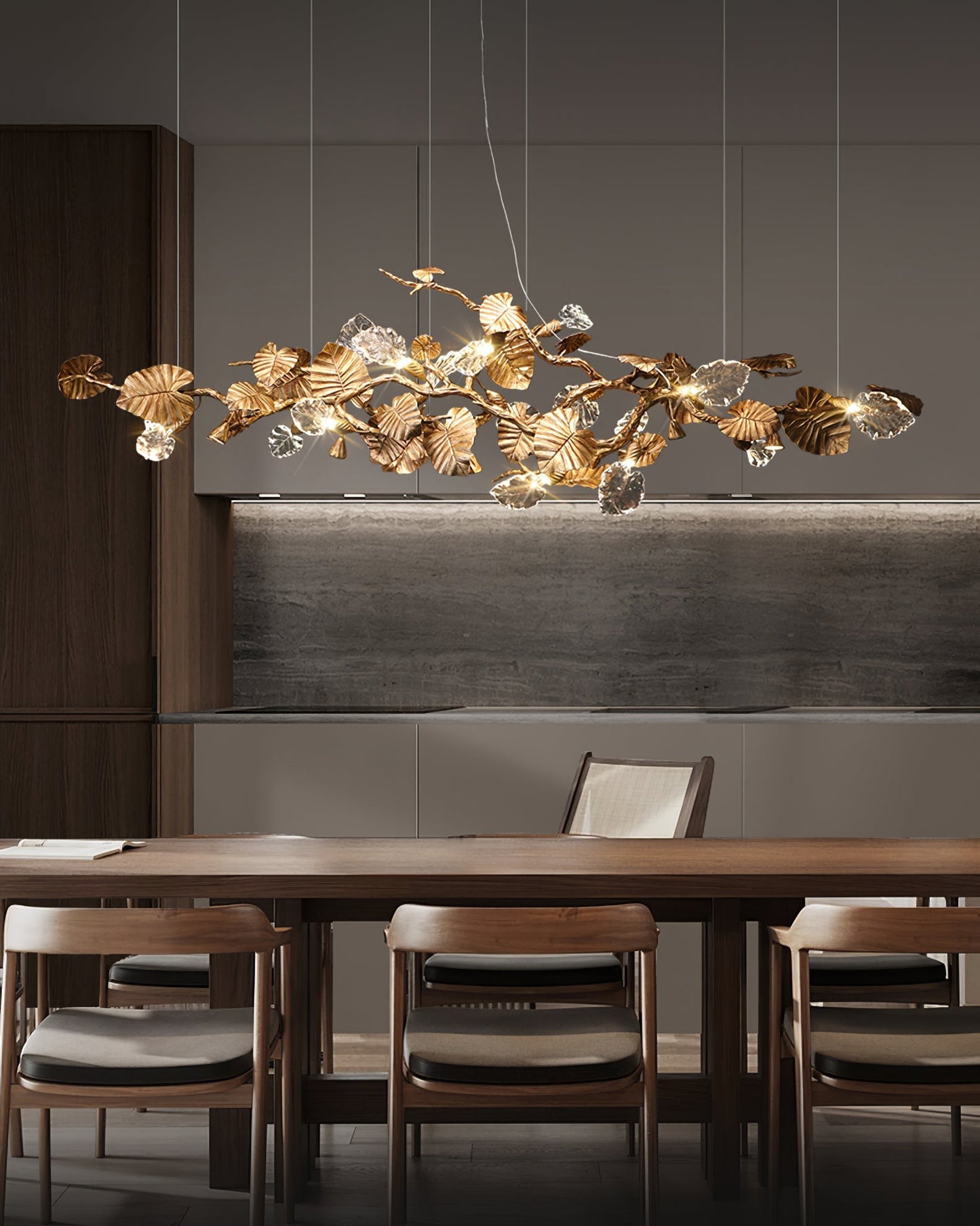 Gold Leaf Chandelier - Nuvé
