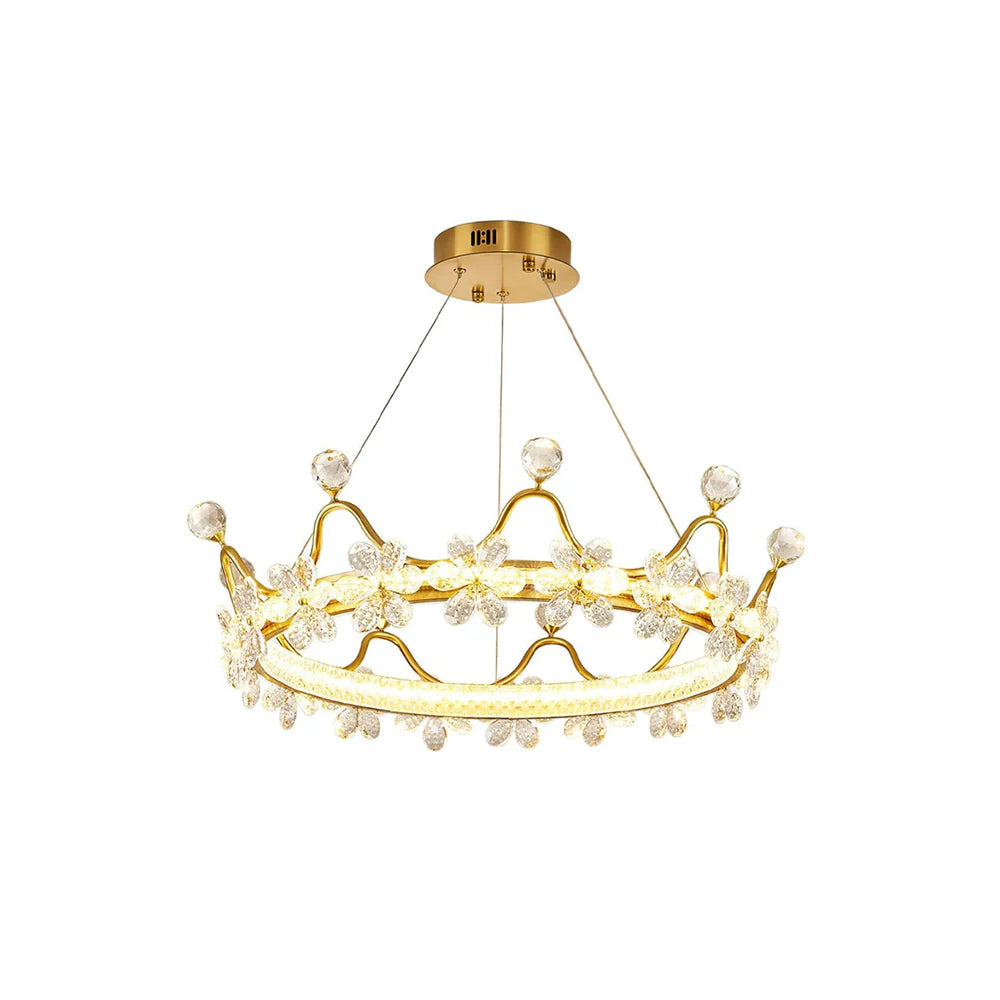 Golden Crown Garland Crystal Chandelier - Nuvé