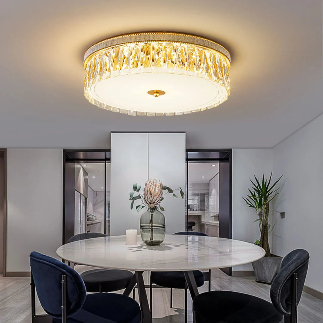Golden Crystal Ceiling Lamp - Nuvé