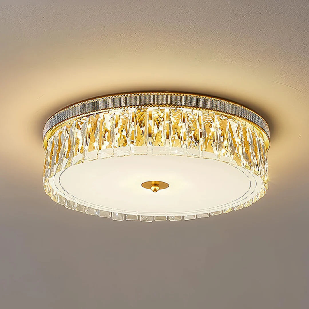 Golden Crystal Ceiling Lamp - Nuvé