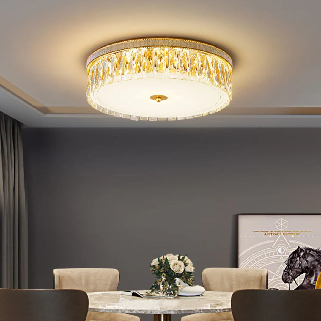 Golden Crystal Ceiling Lamp - Nuvé