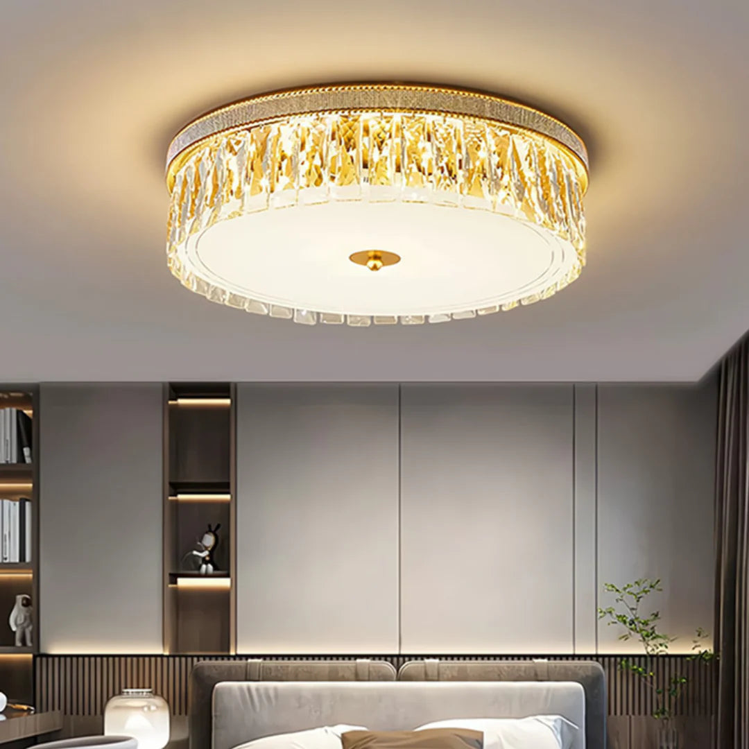 Golden Crystal Ceiling Lamp - Nuvé