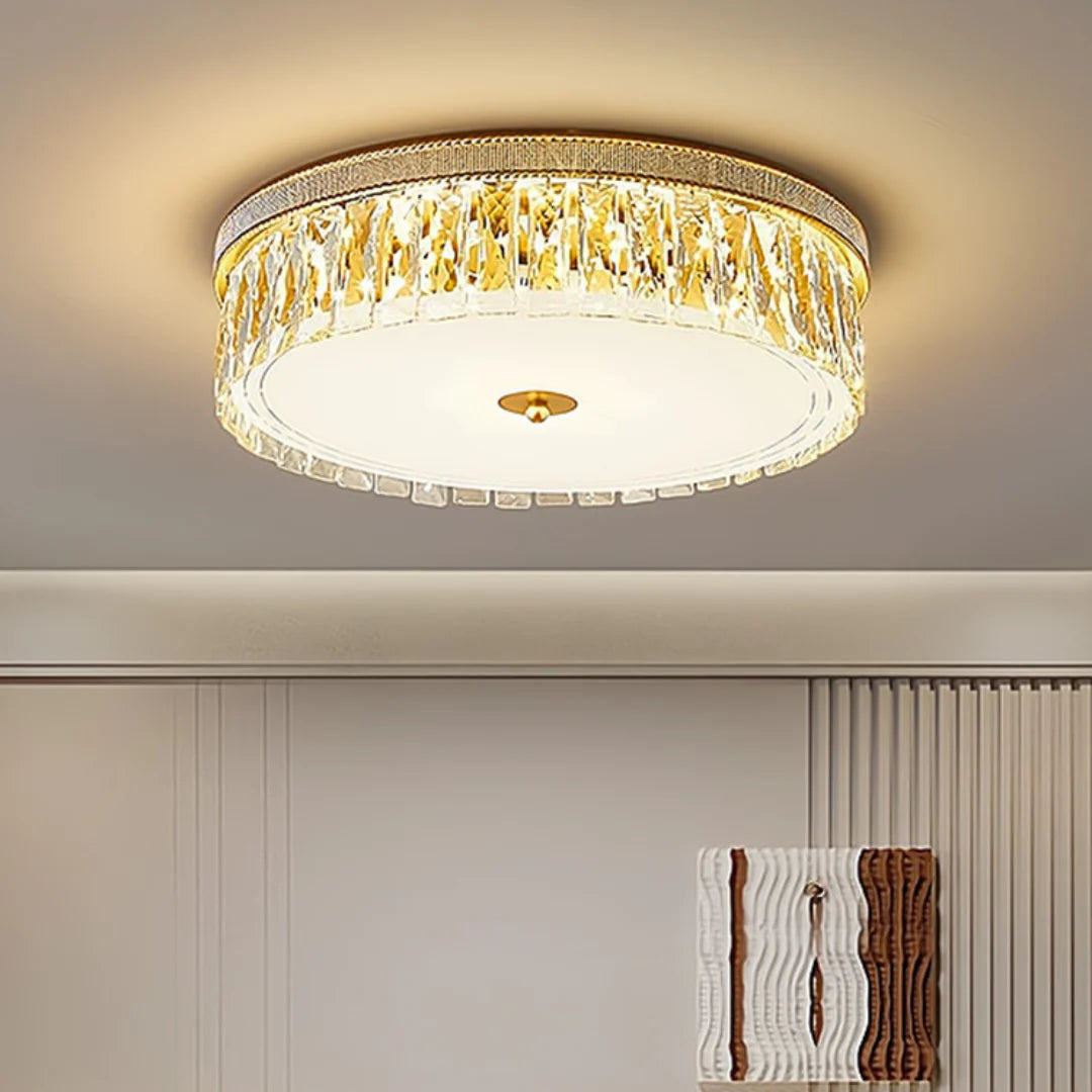 Golden Crystal Ceiling Lamp - Nuvé