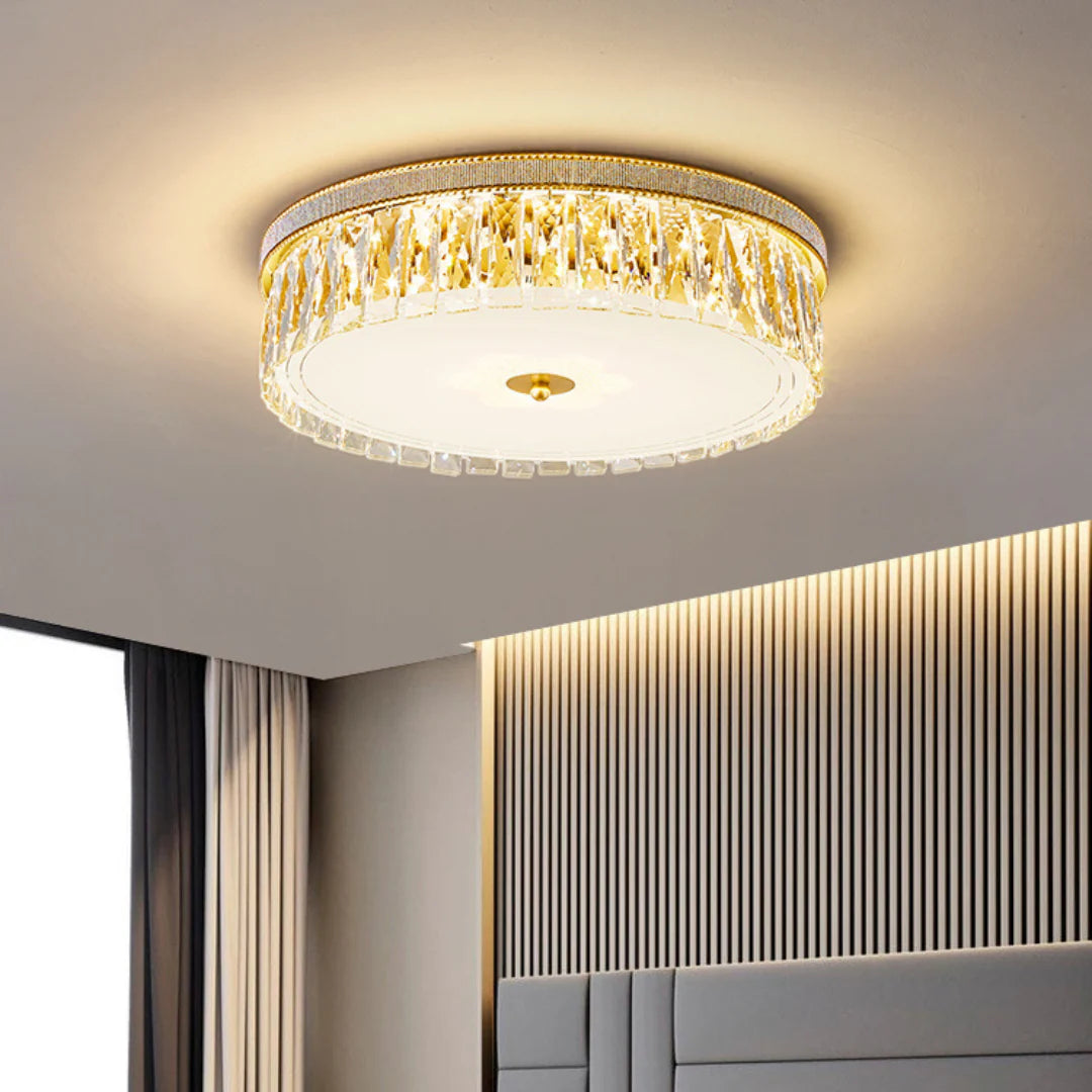 Golden Crystal Ceiling Lamp - Nuvé