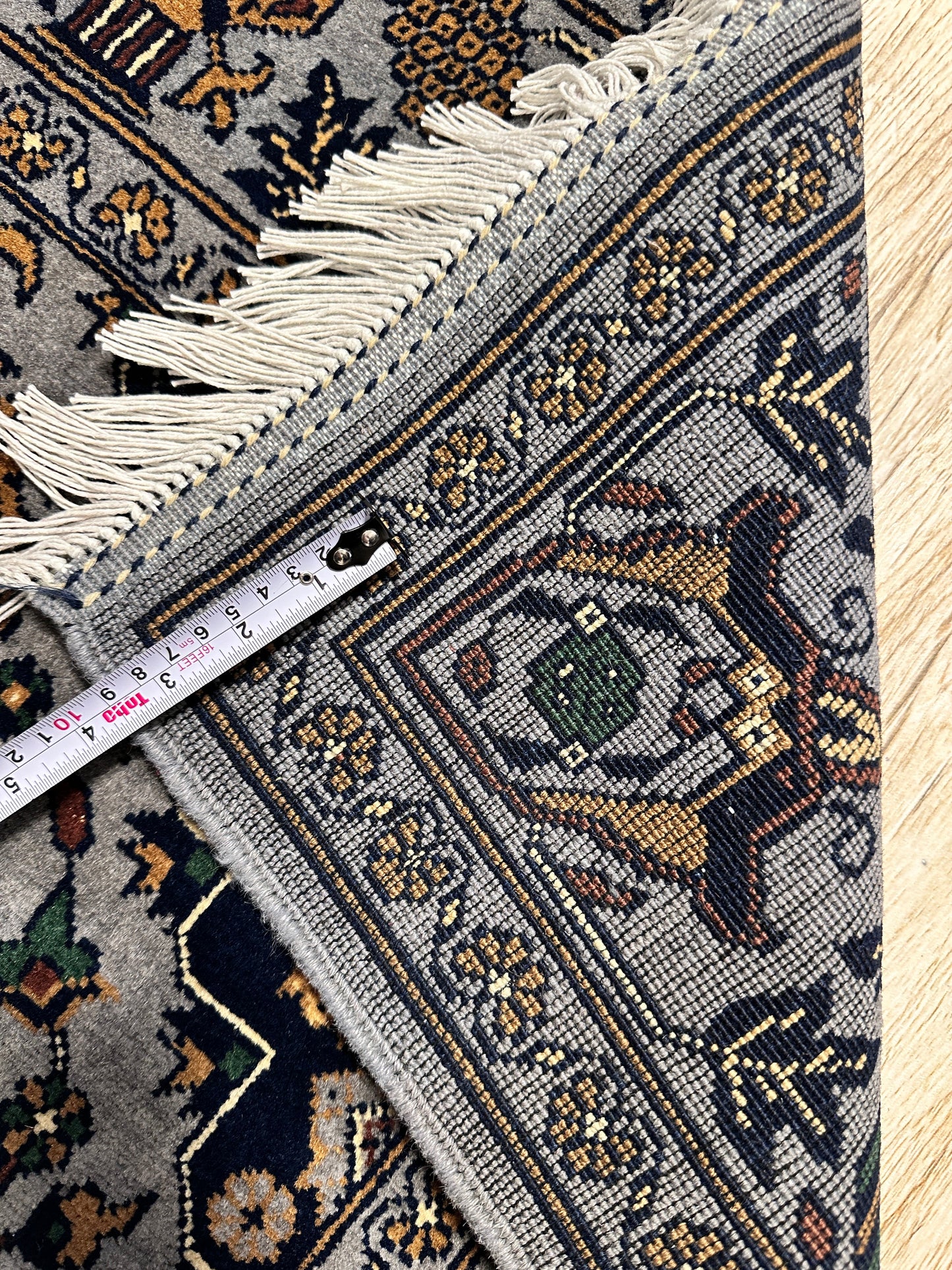 Hand-Knotted Afghani Zerkhaki Wool Rug – 3’4″ x 4’11″ - Nuvé