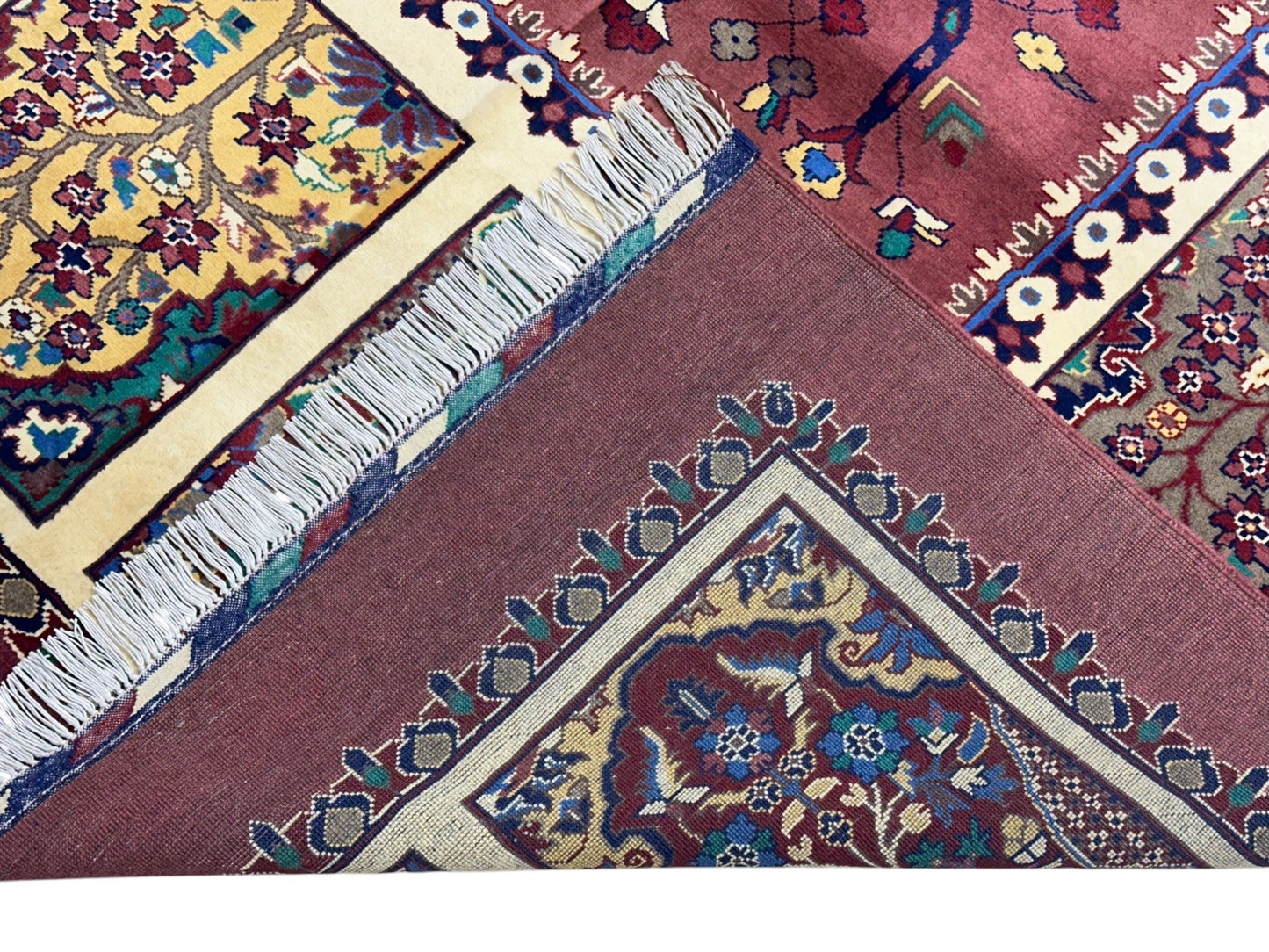 Hand-Knotted Afghani Tree of Life Wool Rug – 6’6″ x 9’6″