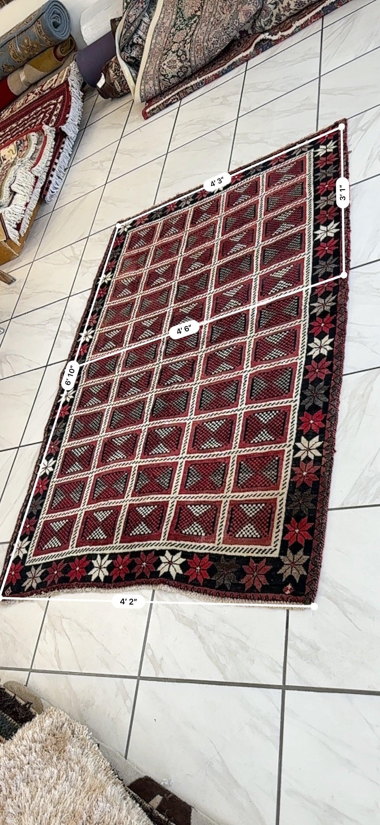 Hand-knotted Persian Tribal Khorramabad Wool Rug 4’3” x 6’10” - Nuvé