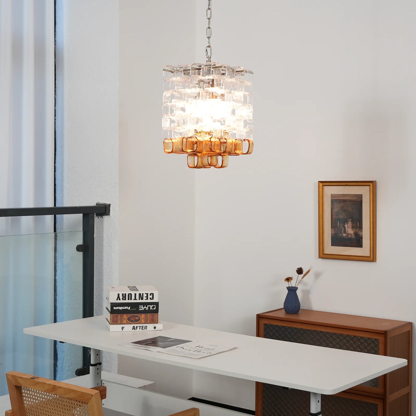 Ice Cube Glass Murano Chandelier - Nuvé