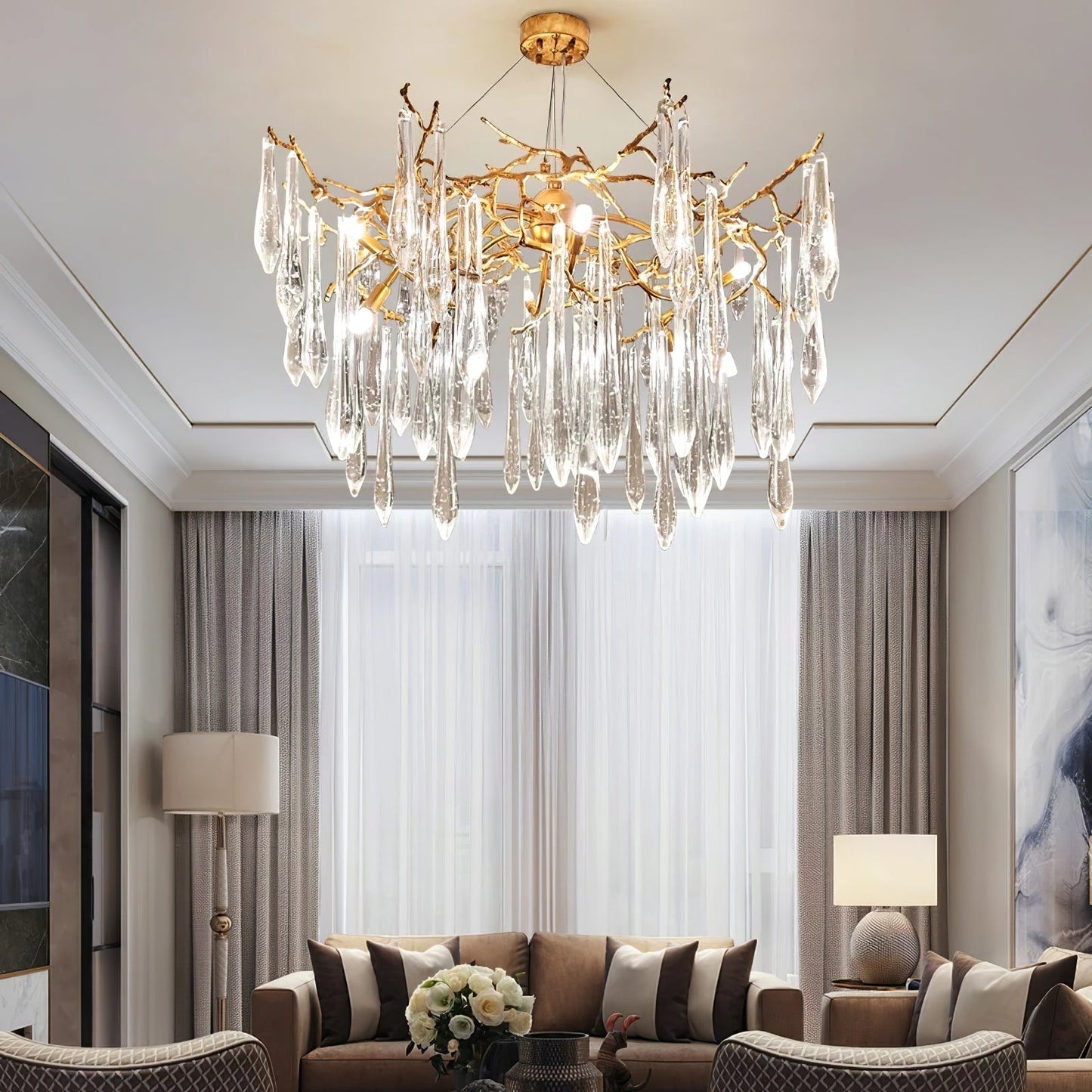 Icicle Crystal Chandelier - Nuvé