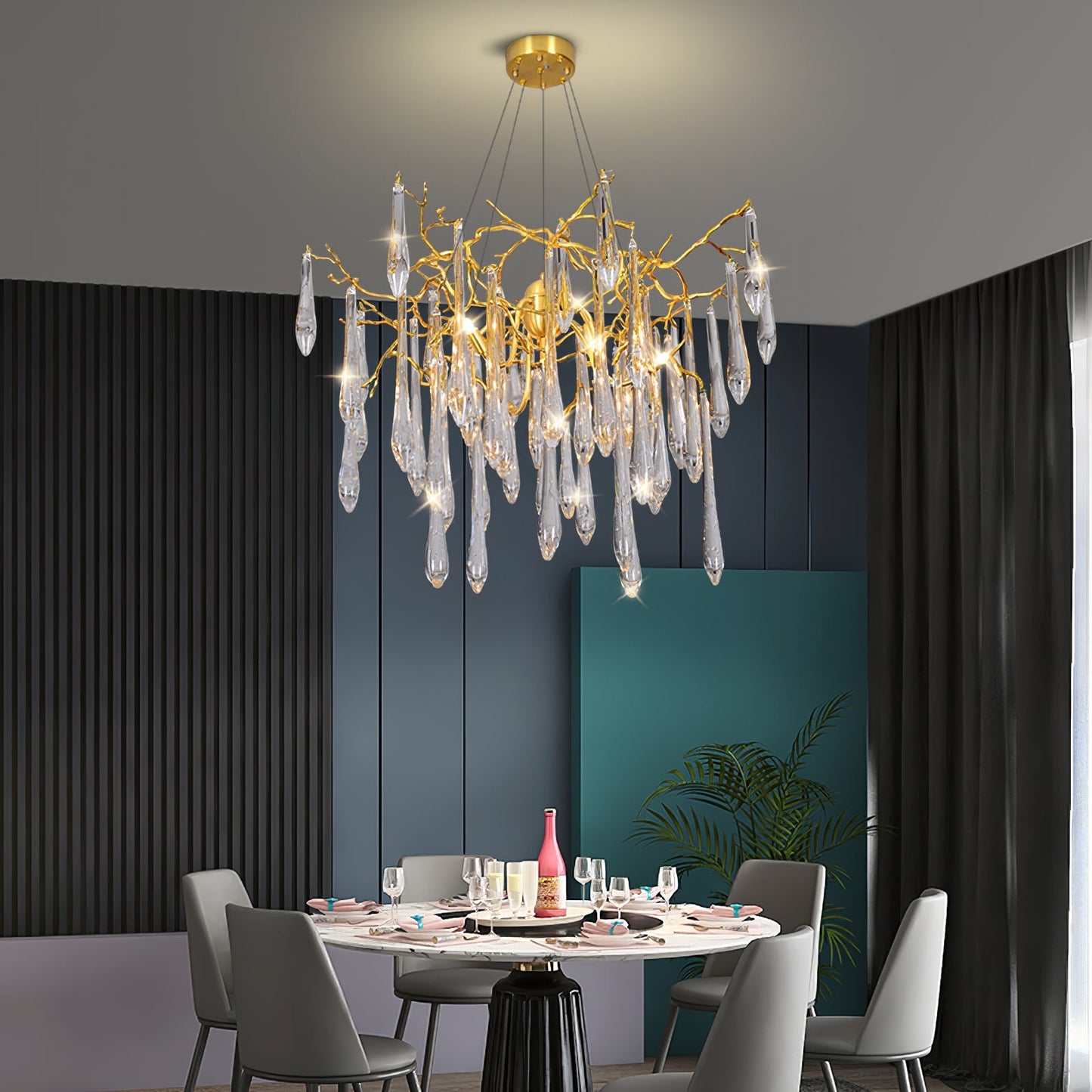 Icicle Crystal Chandelier - Nuvé