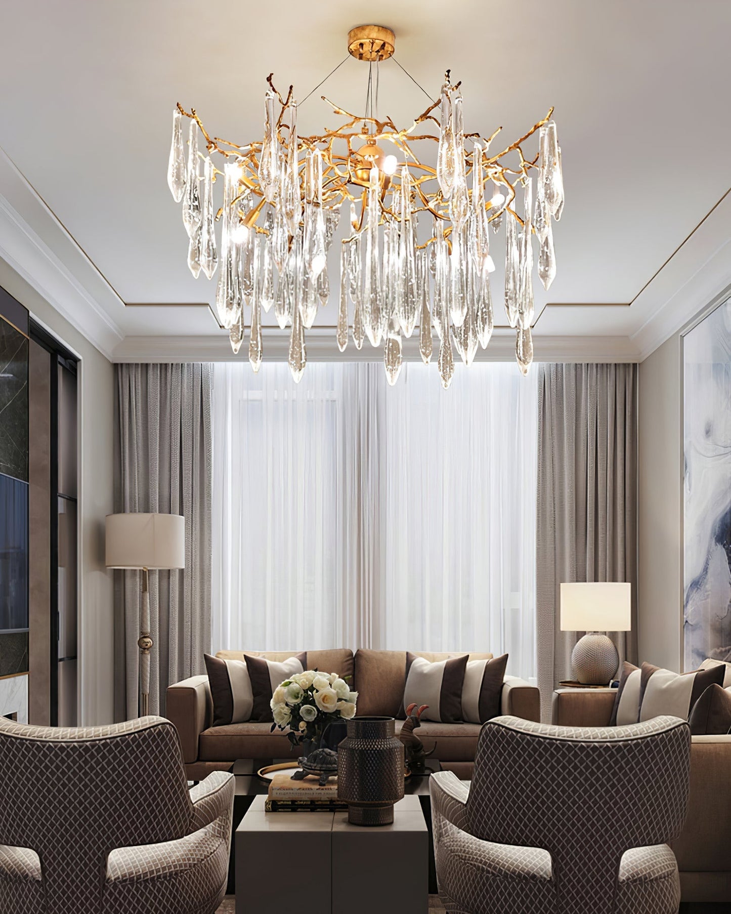 Icicle Crystal Chandelier - Nuvé