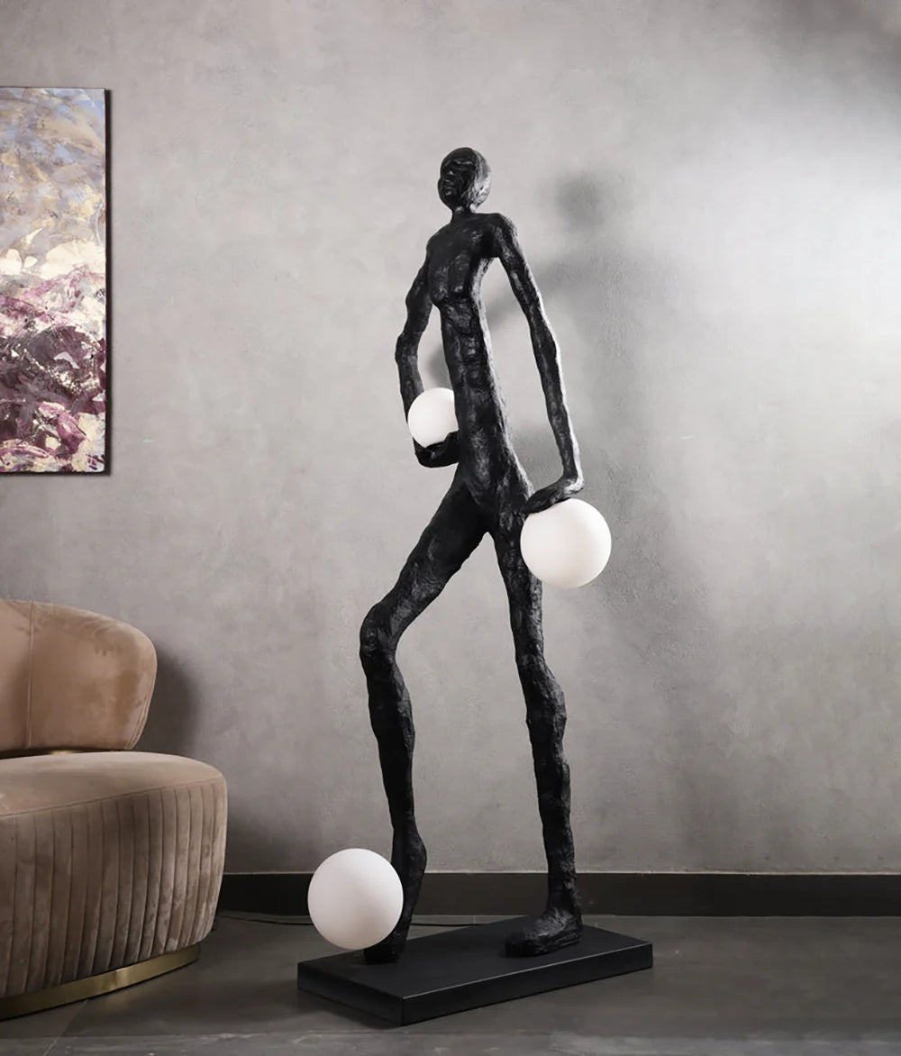 Kicking Ball Sculpture Character Floor Lamp - Nuvé