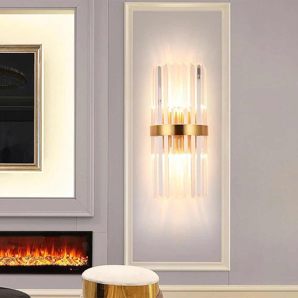 Laylq Cylinder Crystal Wall Light - Nuvé