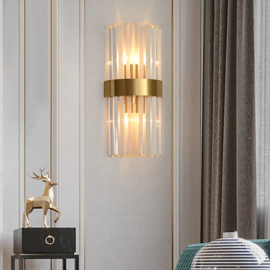 Laylq Cylinder Crystal Wall Light - Nuvé