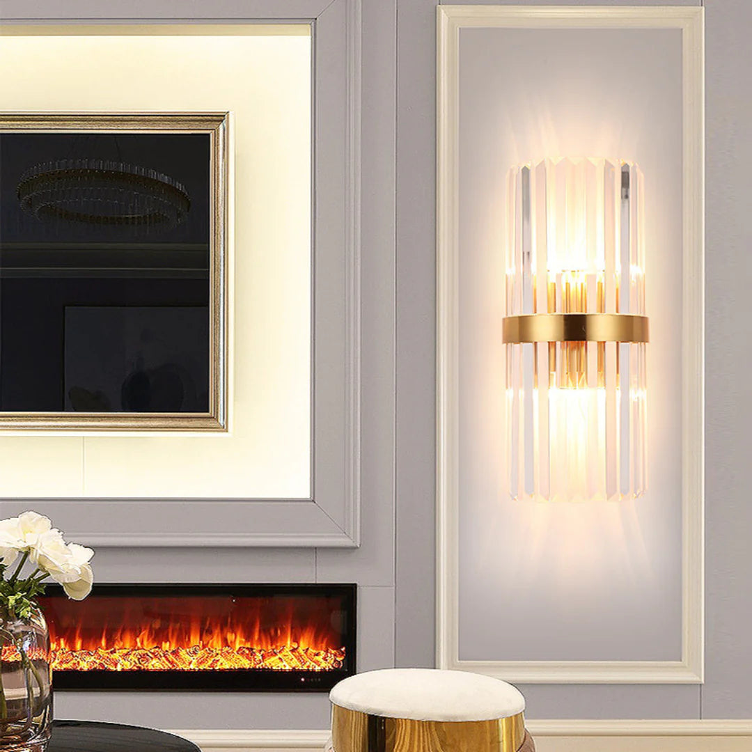 Laylq Cylinder Crystal Wall Light - Nuvé