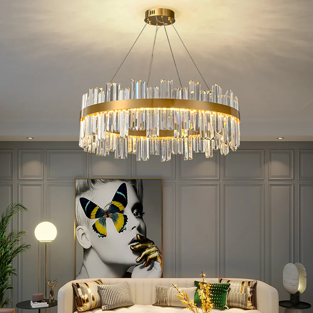 Modern Luxury Round Crystal Chandelier - Nuvé