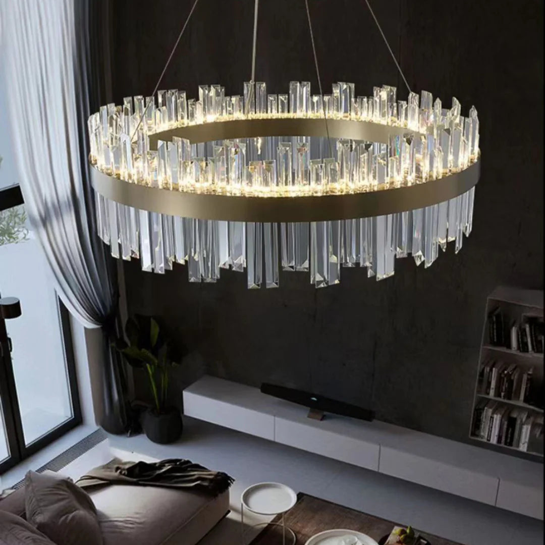 Modern Luxury Round Crystal Chandelier - Nuvé