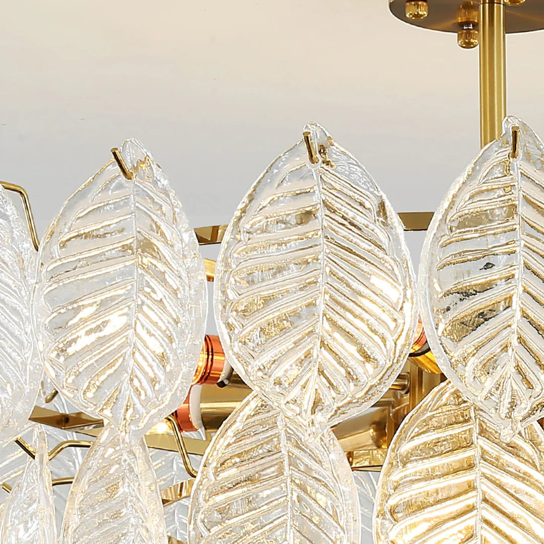 Leaf Shape Glass Modern Chandelier - Nuvé