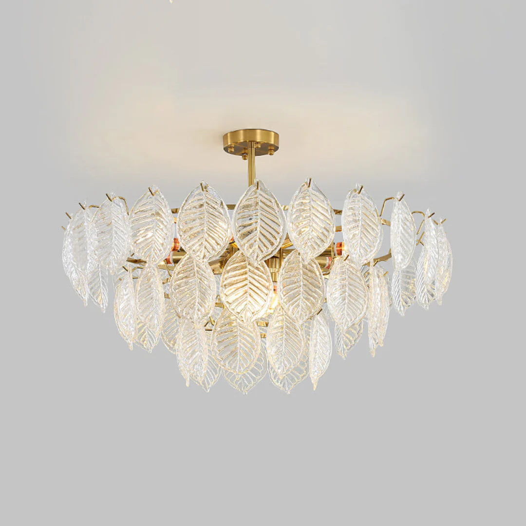 Leaf Shape Glass Modern Chandelier - Nuvé