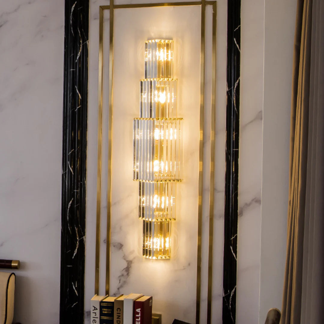 Light Luxury Crystal Layered Wall Lamp - Nuvé
