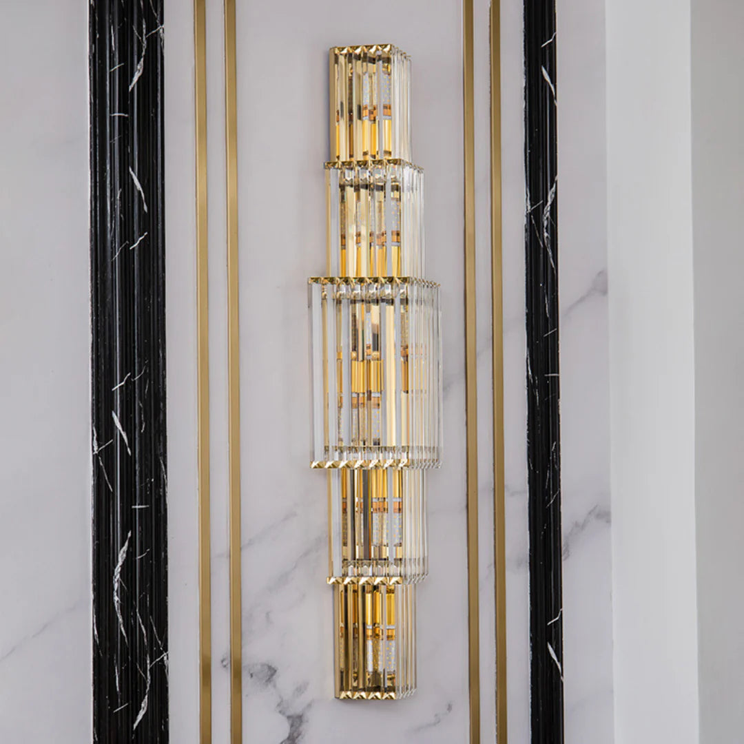 Light Luxury Crystal Layered Wall Lamp - Nuvé