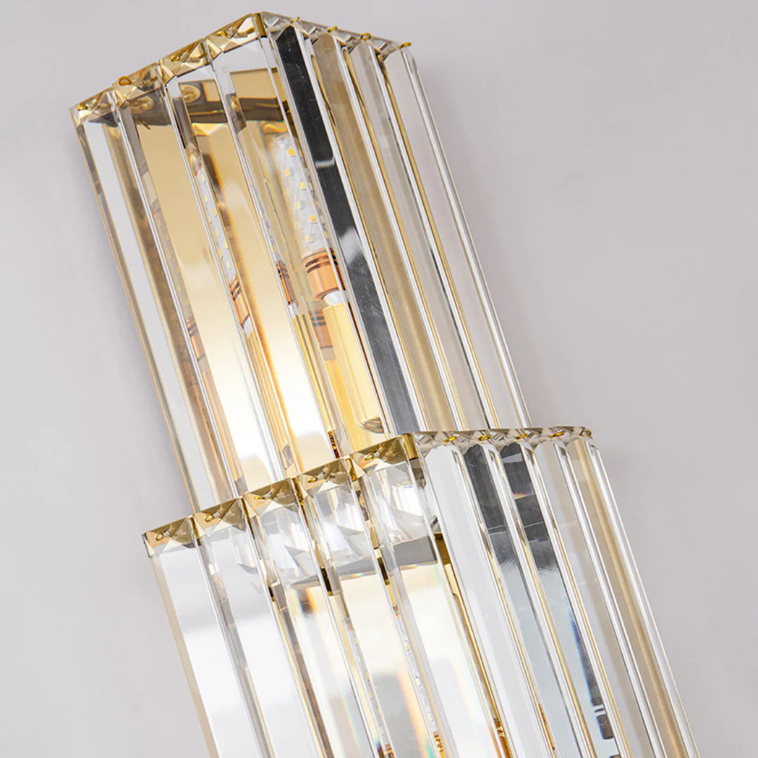 Light Luxury Crystal Layered Wall Lamp - Nuvé