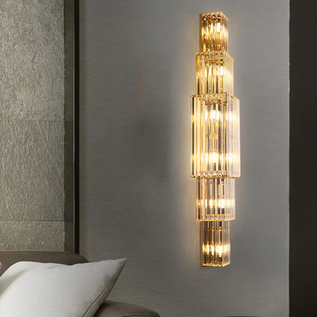 Light Luxury Crystal Layered Wall Lamp - Nuvé