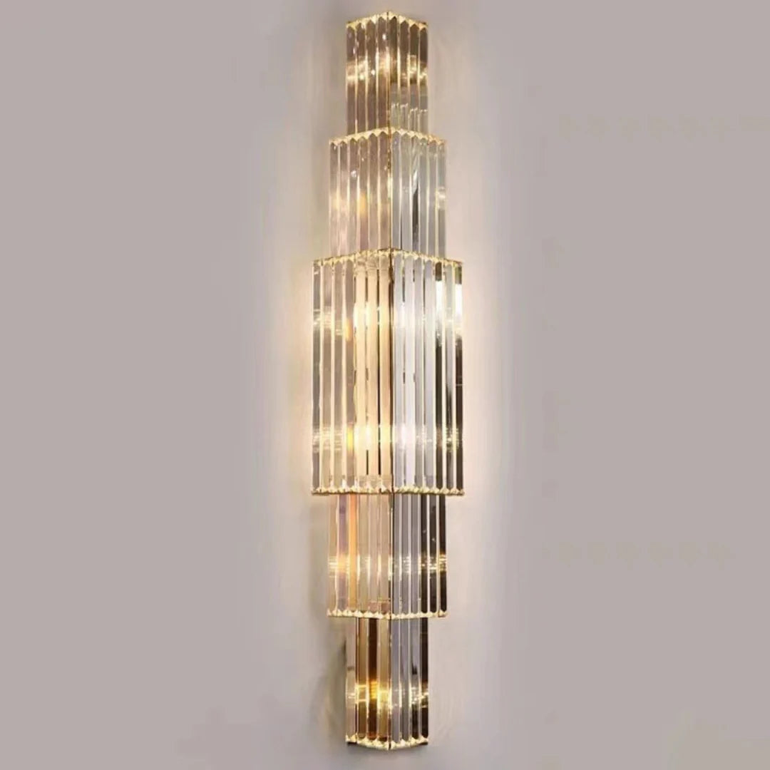 Light Luxury Crystal Layered Wall Lamp - Nuvé