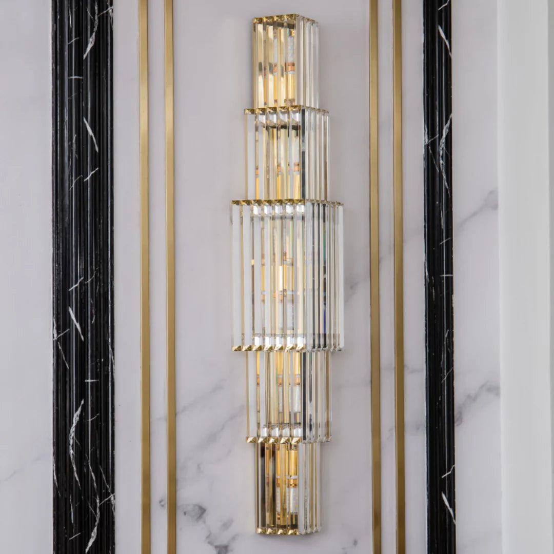 Light Luxury Crystal Layered Wall Lamp - Nuvé